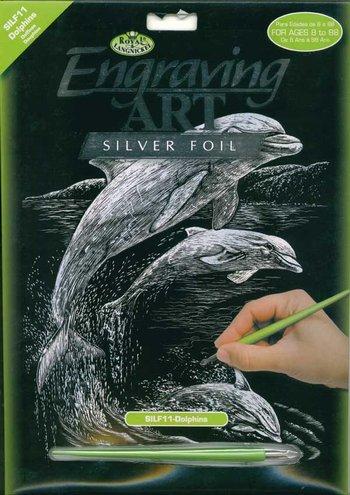 Silver Engraving - Dolphins
