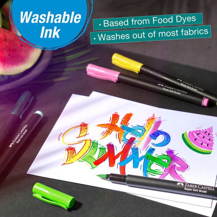 10 Felt Tip Brush Pens Markers
