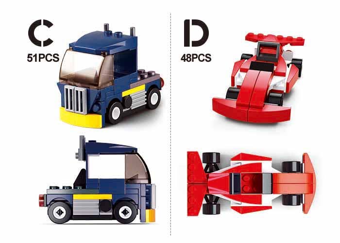Builder Cars Brick Set