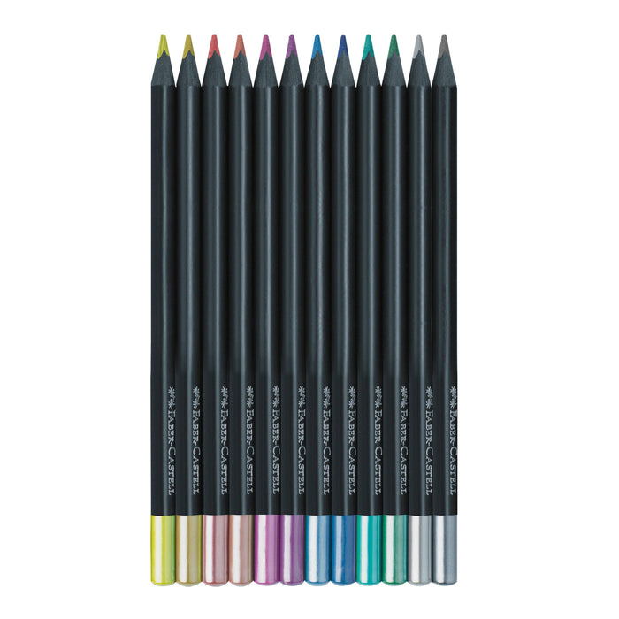 Metallic Black Ed Color Pencils, 12 Ct