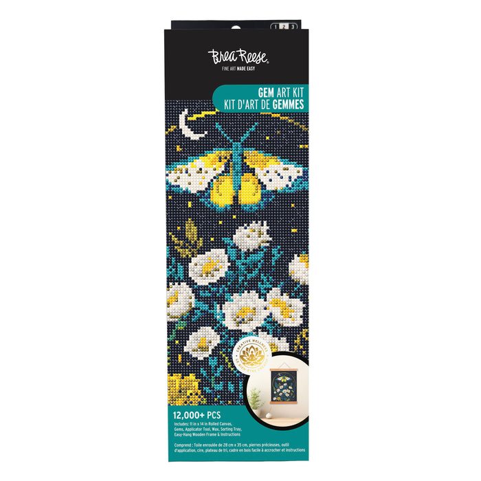 Midnight Botanical Rolled Canvas Gem Art