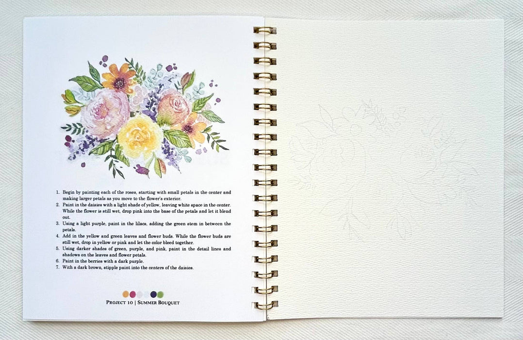 Flowers Watercolor Workbook