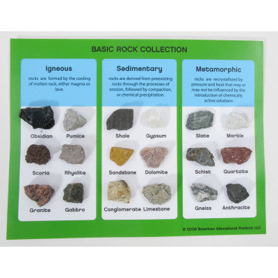 Basic Rock Collection, 18 Specimens — Nature's Workshop Plus