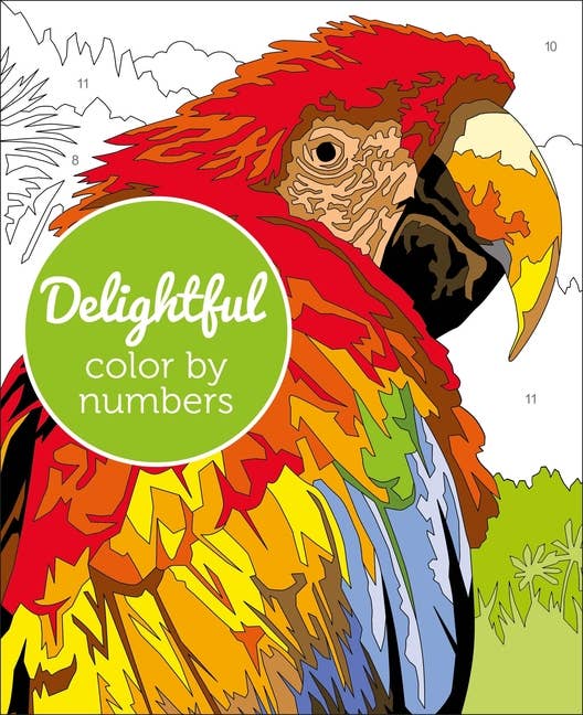 Delightful Color By Numbers Coloring Book