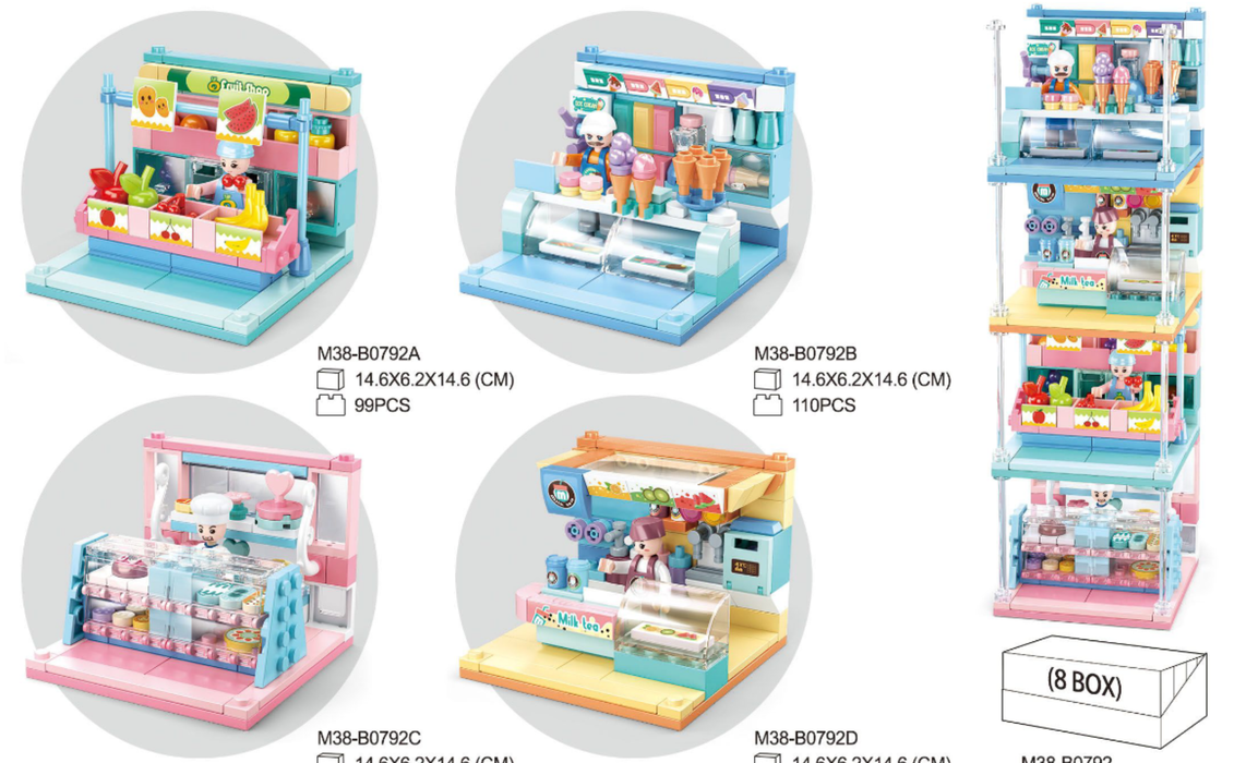 Food Shop Building Brick Set