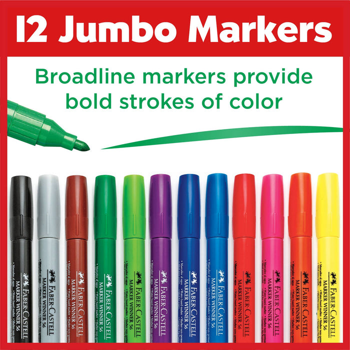 12 Jumbo Broadline Markers