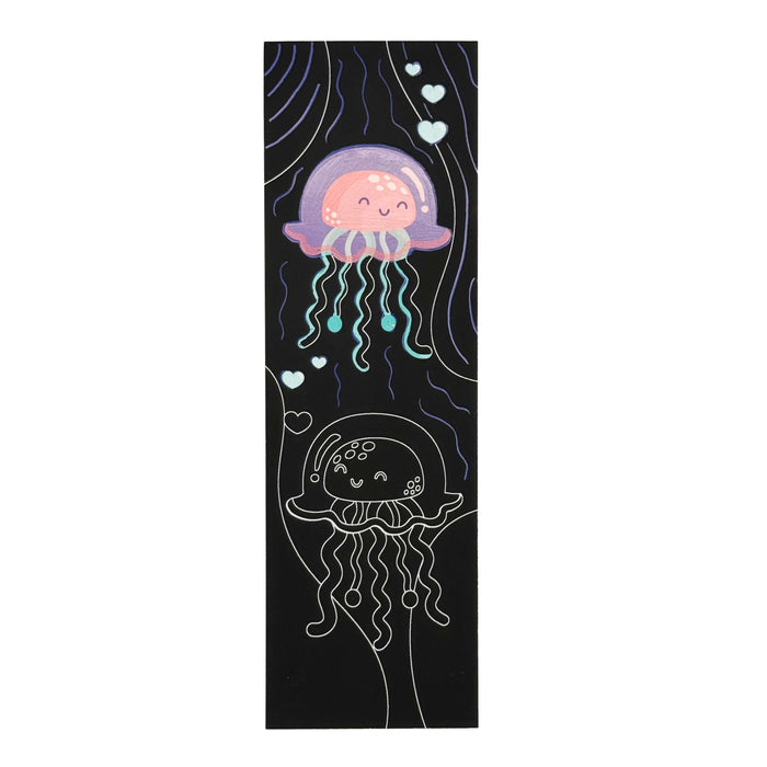 Axolotl Scratch Art Bookmarks