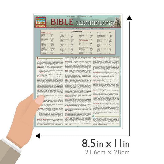 Bible Terminology Laminated Guide