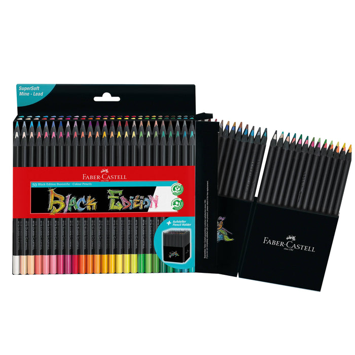 50 Black Edition Colored Pencils