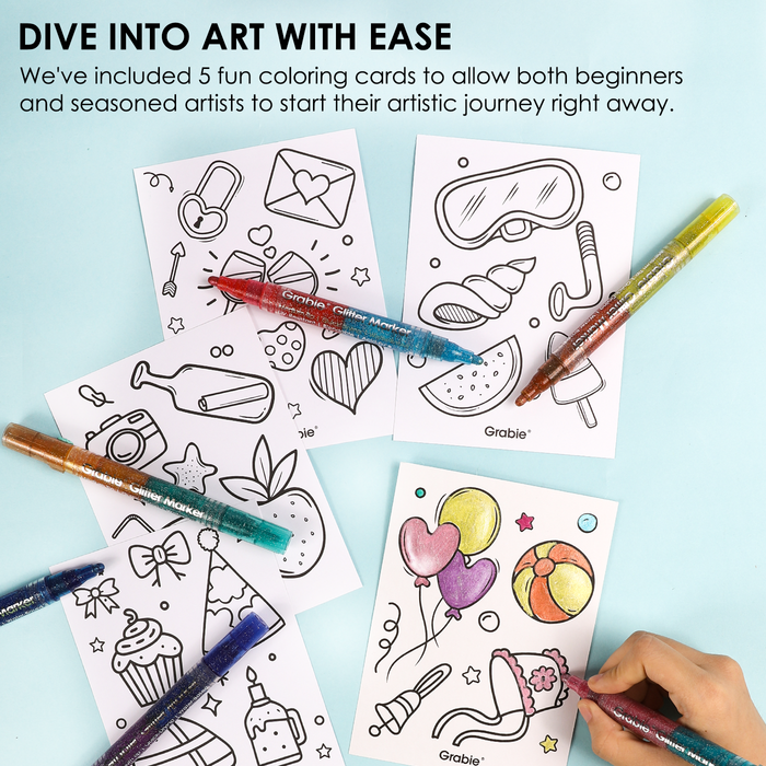 Dual Tone Glitter Acrylic Paint Marker Set