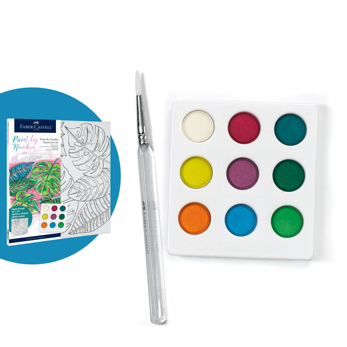 Tropical Watercolor Paint by Number Wall Decor