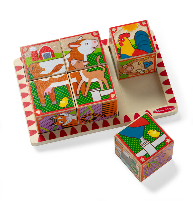 Animals 2 IN1 Wooden Cube Puzzle