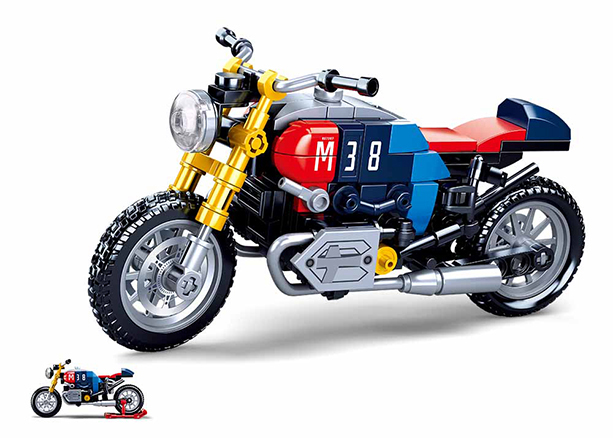 Colorful Motorcycle Brick Kit