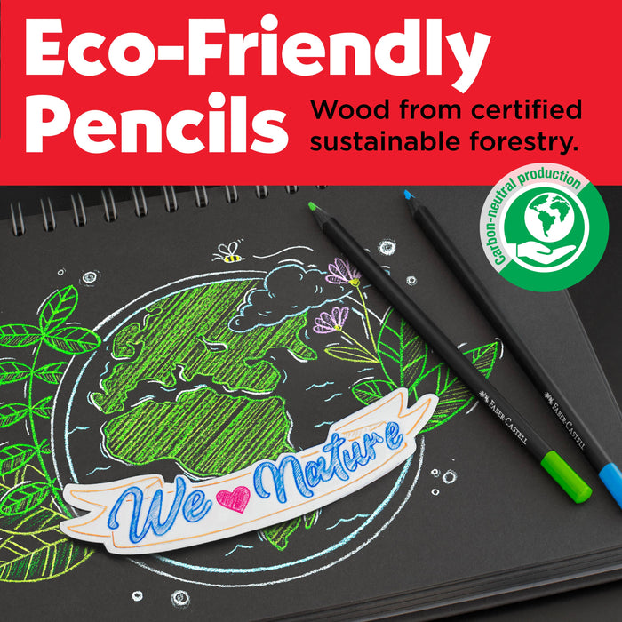 12 Ct Black Ed Colored Pencils