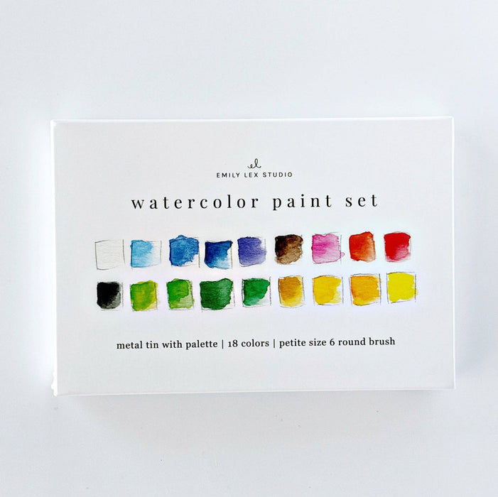 18 Color Watercolor Paint Set w/Brush