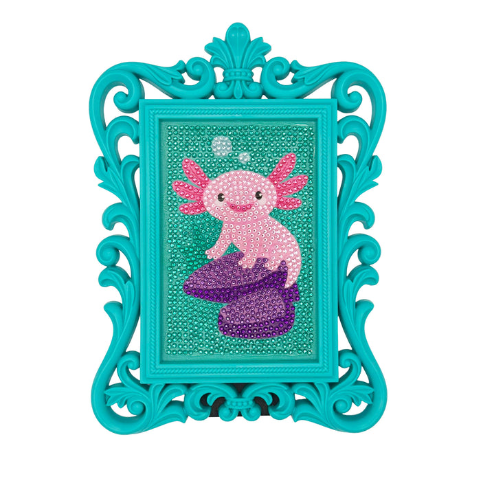 Axolotl Framed Gem Art