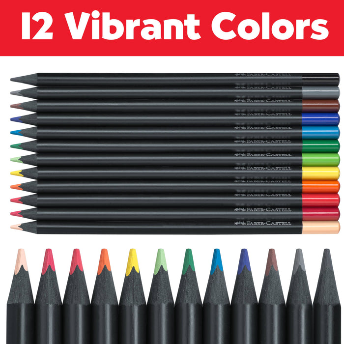 12 Ct Black Ed Colored Pencils