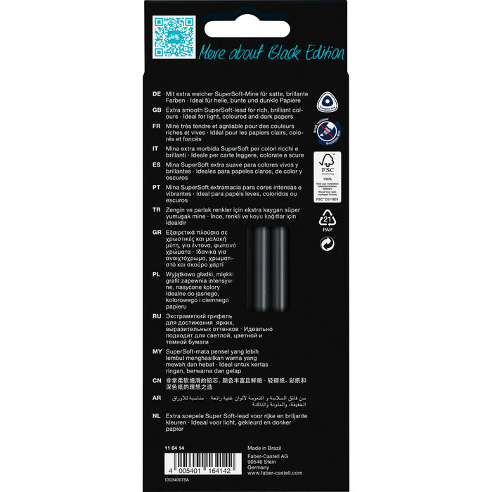 Skin Tones Black Ed Color Pencils,12 Ct