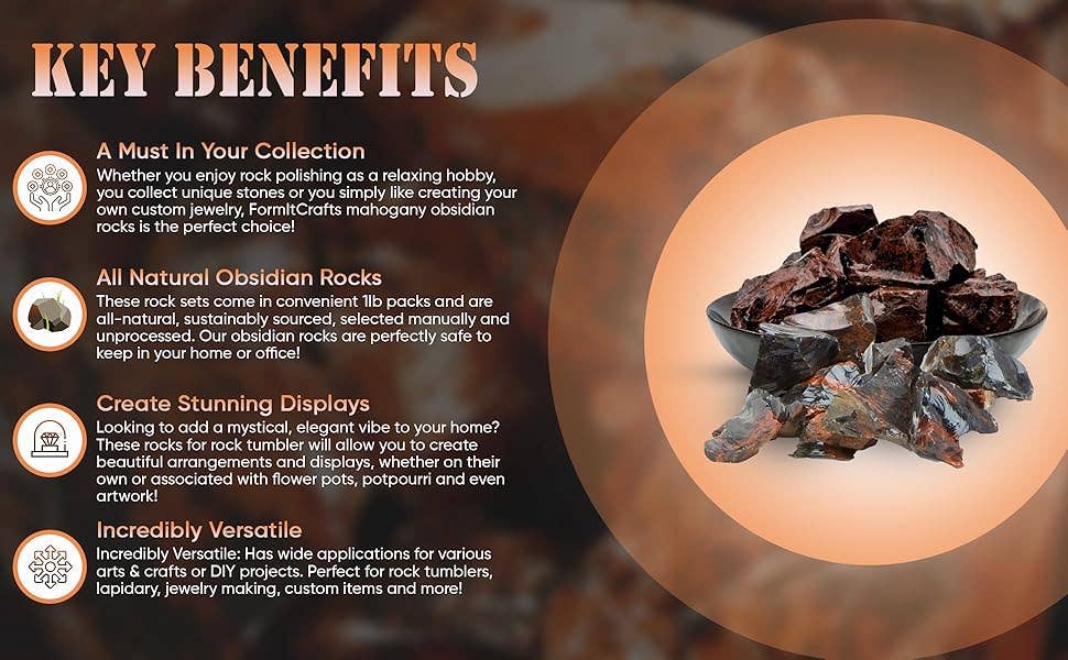 Obsidian Mahogany Rocks 1 lb