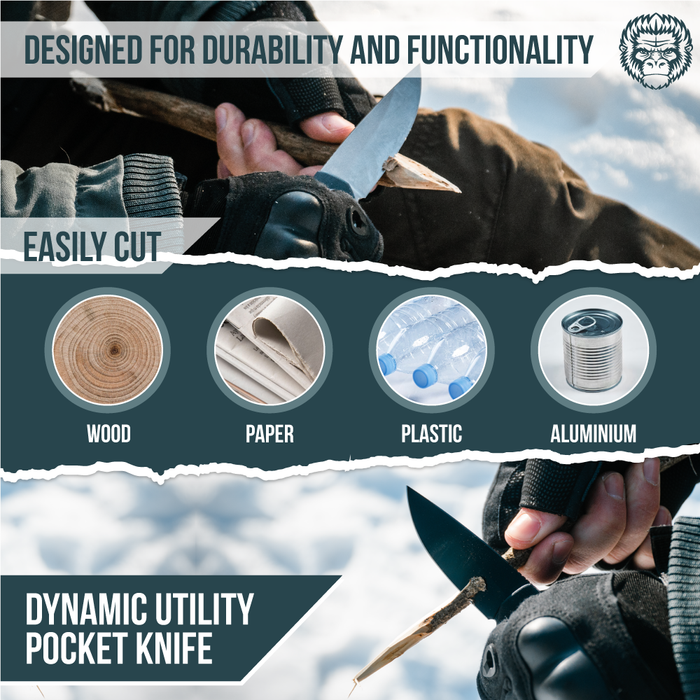 The Peasant Folding Pocket Knife Giftset for Men and Women (Red and Grey)