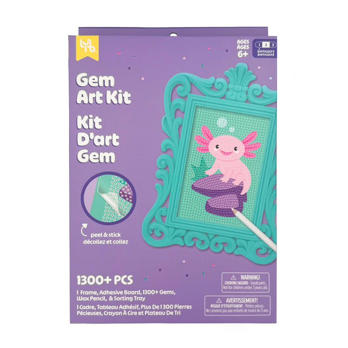 Axolotl Framed Gem Art