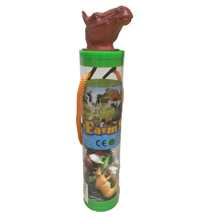 Farm Animals 2" figurines in tube