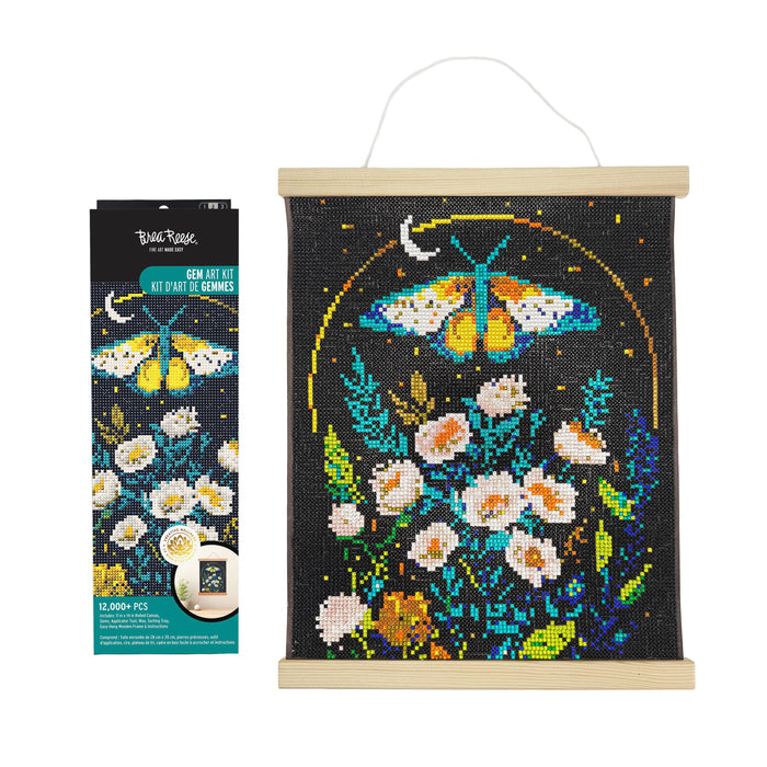 Midnight Botanical Rolled Canvas Gem Art