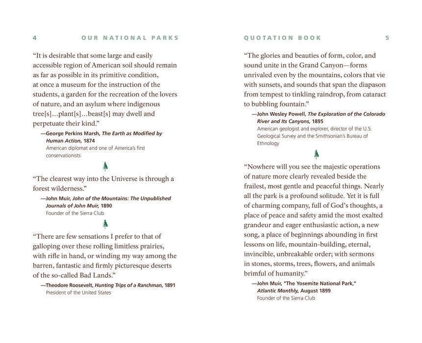 Our National Parks Quotation Book