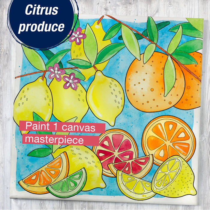 Produce Watercolor Paint by Number Wall Decor