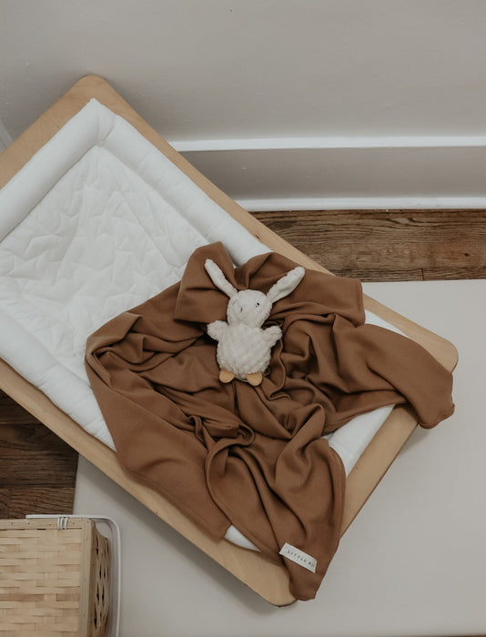 Caramel Waffle Knit Blanket