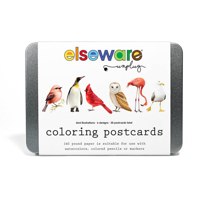 Bird Coloring Postcards