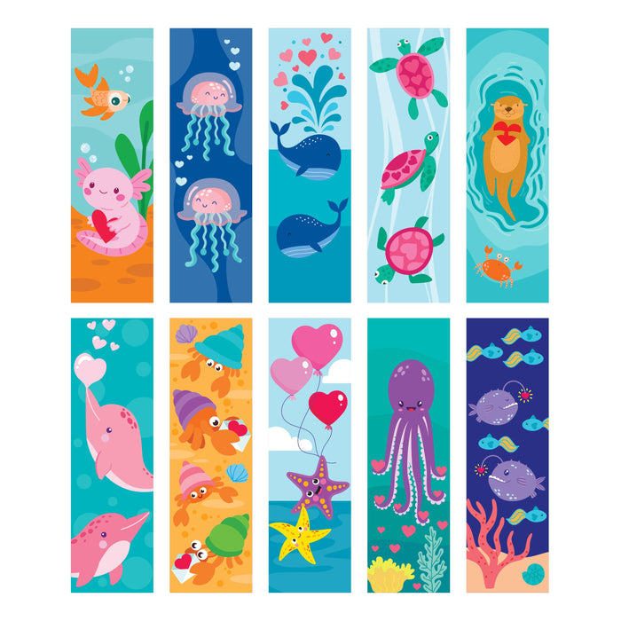 Axolotl Scratch Art Bookmarks