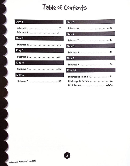 10 Days to Subtraction Mastery