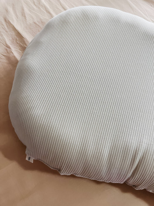 Oat Ribbed Baby Lounger Cover