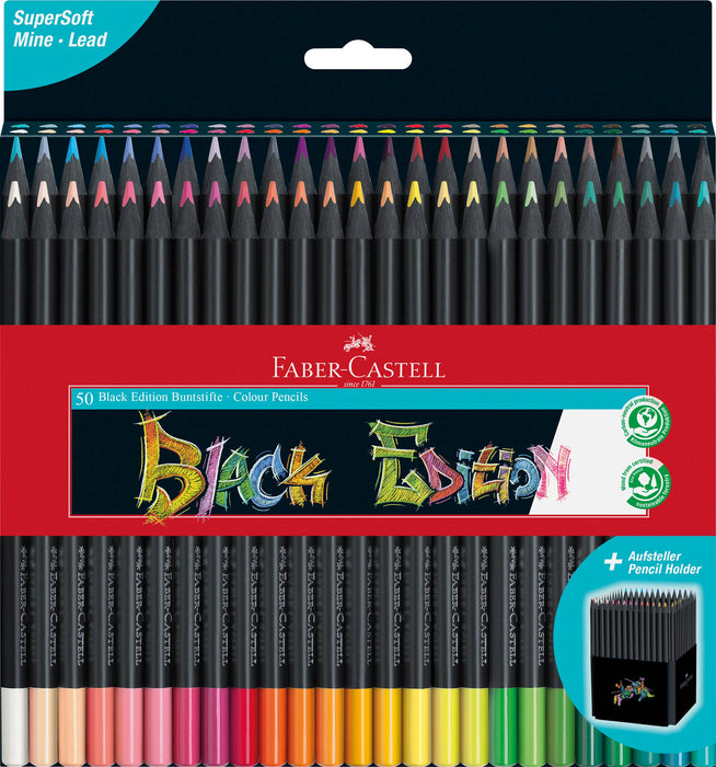 50 Black Edition Colored Pencils