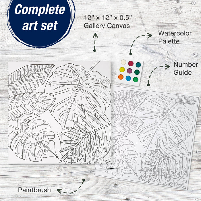 Tropical Watercolor Paint by Number Wall Decor