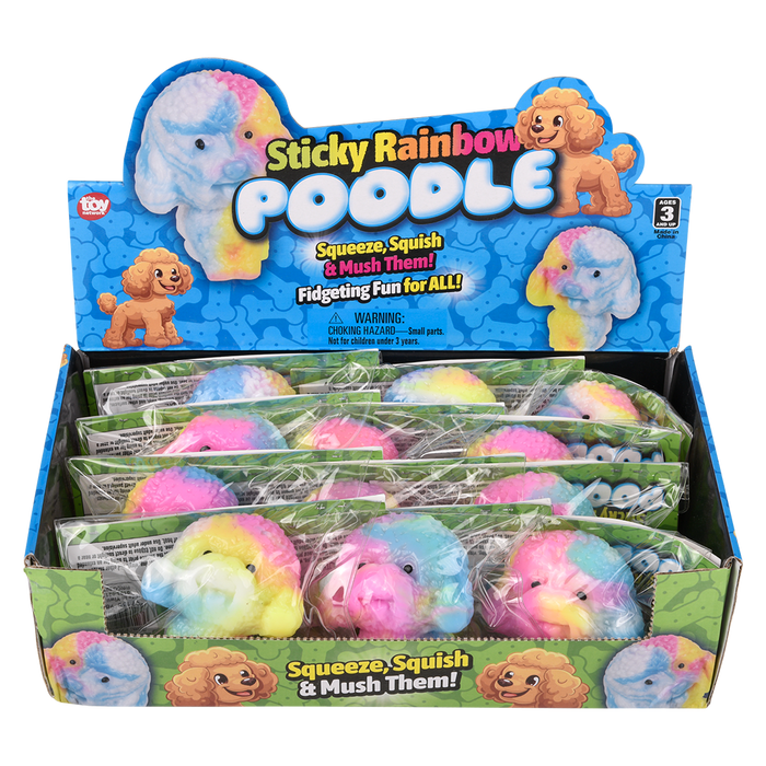 (T) 2.75" STICKY RAINBOW POODLE 12CT