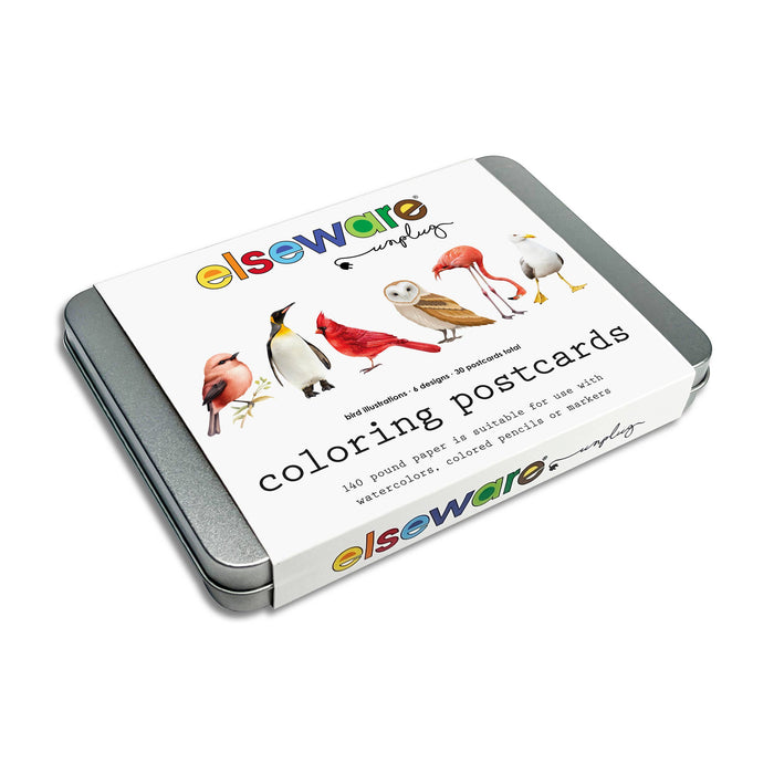 Bird Coloring Postcards