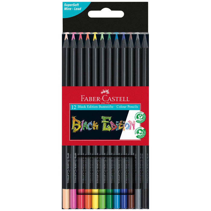12 Ct Black Ed Colored Pencils