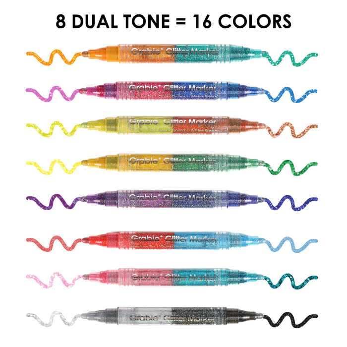 Dual Tone Glitter Acrylic Paint Marker Set