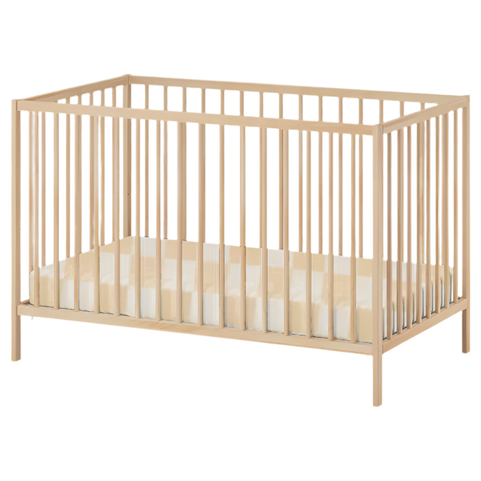 Butter Creme & White Checkered Crib Sheet