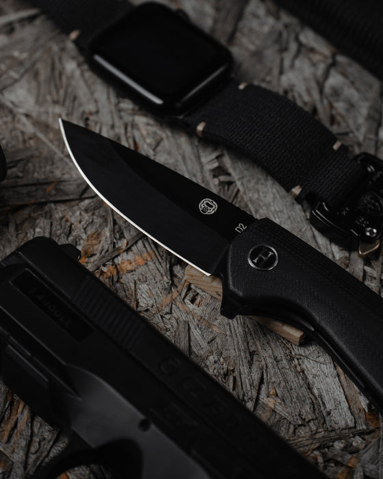 The Peasant Folding Pocket Knife Giftset for Men and Women (Black and Blue)