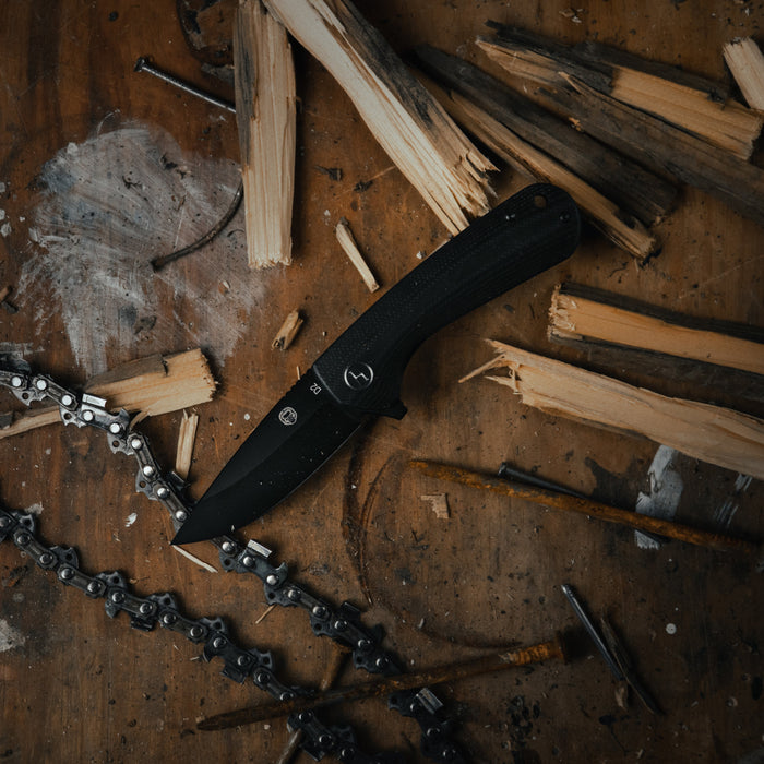 The Peasant Folding Pocket Knife Giftset for Men and Women (Black and Blue)