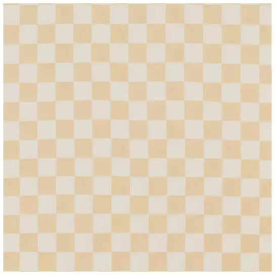 Butter Creme & White Checkered Crib Sheet