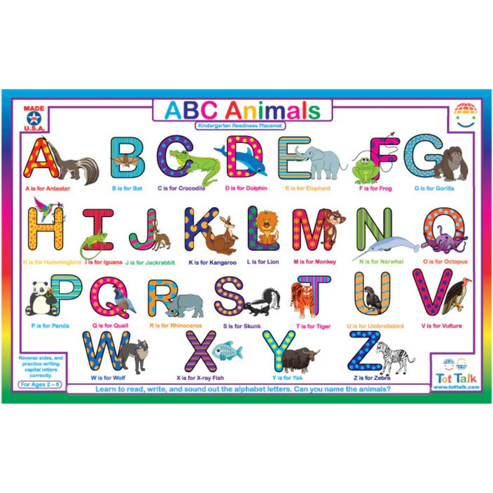 ABC Animals Placemat TT