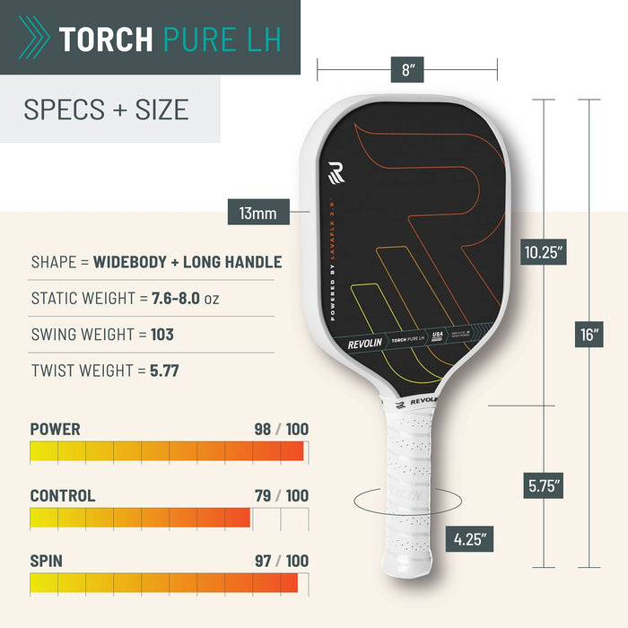 Torch Pure LH Pickleball Paddle