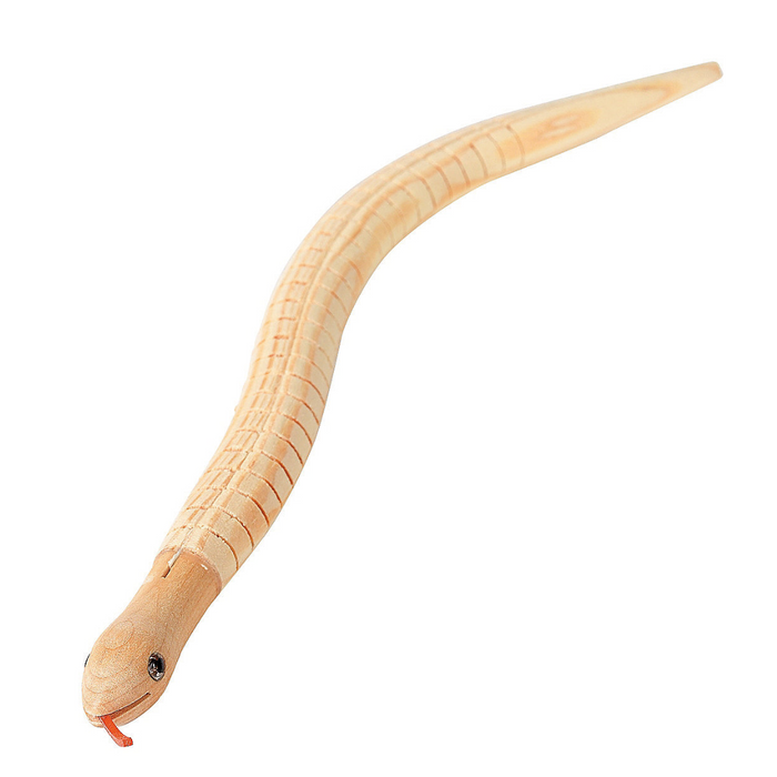 Realistic Wooden Wiggly Snake