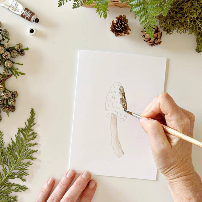 Mushrooms Paintable Notecards