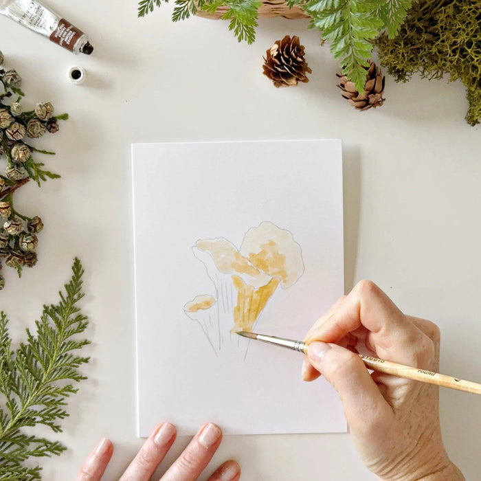 Mushrooms Paintable Notecards