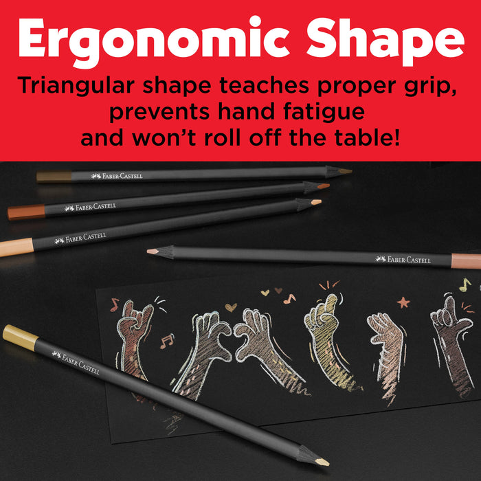 Skin Tones Black Ed Color Pencils,12 Ct
